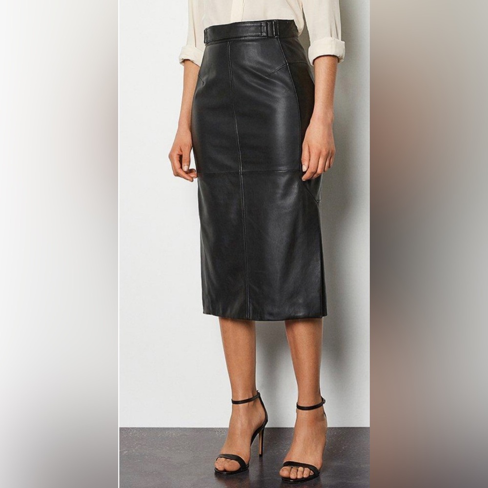 Karen Millen Leather Pencil Skirt